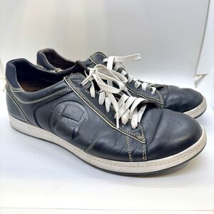 EUC Cole Haan NikeAir Black Lace Up Sneaker Leather Low Top C08148 Men's Size 9M